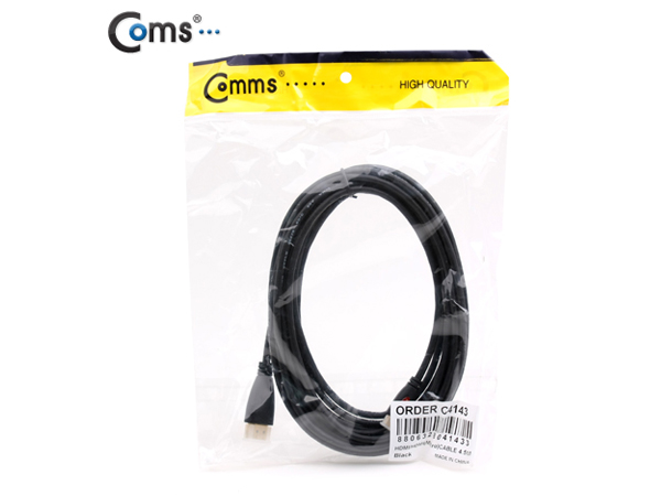 디바이스마트,케이블/전선 > 영상/음향 케이블 > HDMI 케이블,Coms,HDMI/Micro HDMI 케이블, 4.5M Black [C4143],HDMI to Micro HDMI 케이블 / Ver1.4 / 길이 : 1.5M / Full HD 3D (1920 x 1080)