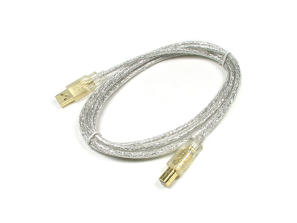 USB 고급형 A-B 케이블 1.8m 투명 GOLD [C3210]