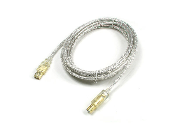 USB 고급형 A-B 케이블 5m 투명 GOLD [C3212]