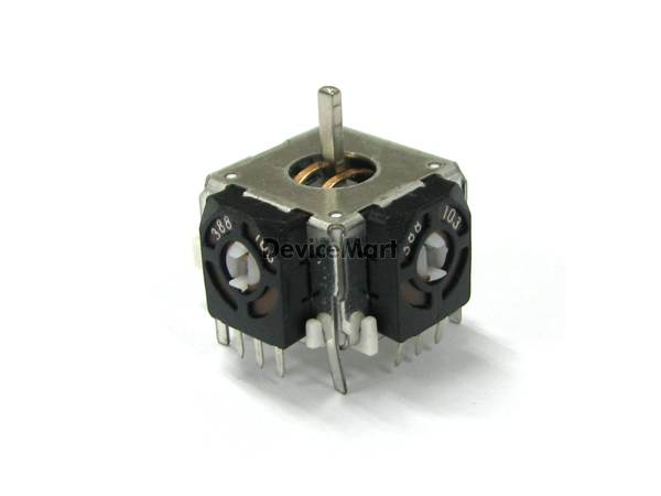 디바이스마트,MCU보드/전자키트 > 버튼/스위치/제어/RTC > RTC/타이머,Seeedstudio,아날로그 2축 조이스틱 스위치 (Thumb Joystick) [311110005],아날로그 2축 조이스틱/ 한 축당 한개의 가변저항이 제공되는 방식이므로 아두이노 아날로그 입력포트에 연결하면 아날로그 축의 변위를 측정할 수 있게됩니다. (스위치 노브 포함) / 재고소진시 납기 2주