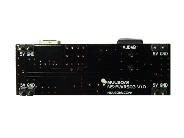 디바이스마트,MCU보드/전자키트 > 전원/신호/저장/응용 > 충전/배터리/전원,NulSom Inc.,NS-PWRS03 (5V 파워소스 공급 모듈),USB 또는 어댑터를 입력하여 5V 전원을 출력해주는 파워소스 모듈
