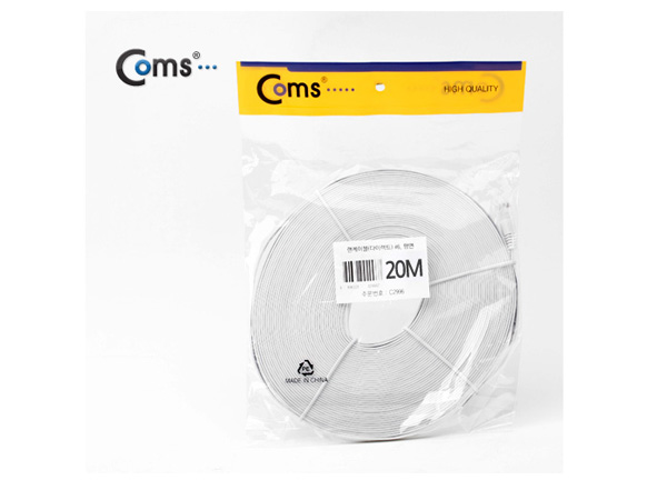 디바이스마트,케이블/전선 > PC/네트워크/통신 케이블 > 랜(LAN) 케이블 > CAT.5E 랜케이블,Coms,랜케이블(Direct/Cat #6/플랫형), 20M [C2997],랜 케이블 / 플랫형 타입 / CAT5e 지원 / 길이 : 20M