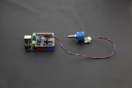 디바이스마트,MCU보드/전자키트 > 버튼/스위치/제어/RTC > 엔코더/가변저항,DFROBOT,아날로그 로터리 각도센서 [DFR0058],멀티 턴 정밀 저항값에 따라 회전 각도를 측정할수 있는  아두 이노 전용 센서 확장 보드