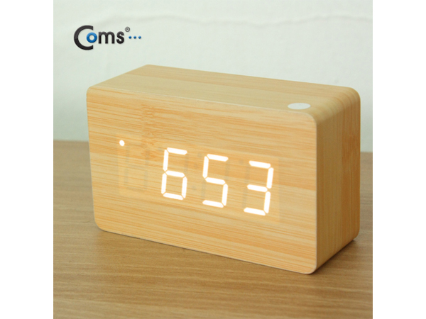 디바이스마트,컴퓨터/모바일/가전 > 가구/사무용품/공구 > 가구/데코 > 인테리어소품,,디자인 인테리어소품 LED 나무시계(알람) [크기선택],알람기능/년도,날짜표시/시간표시/시간기억/온도표시/LED끄기 모드
