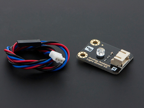 디바이스마트,MCU보드/전자키트 > 센서모듈 > 빛/조도/컬러/UV > 빛/조도/CdS센서,DFROBOT,아두이노 아날로그 밝기센서(1~6000 Lux) [DFR0026],전압 : 3.3~5V / 밝기범위 : 1~6000 Lux / 반응속도 : 15us / 아날로그 인터페이스 / 크기 : 22 x 30mm / Gravity: Analog Ambient Light Sensor for Arduino (1~6000 Lux)