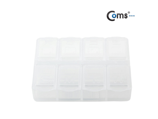 디바이스마트,공구함/작업대/엔클로저 > 공구함/부품함 > 다용도정리함(케이스),Coms,다용도 PVC 수납함 EKB-301-1 [IT176],8분할 개별뚜껑 / 7.5cmx5.5c x2.5cm