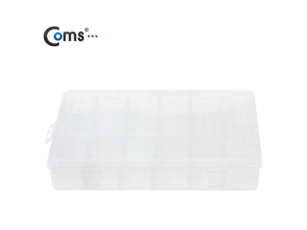 디바이스마트,공구함/작업대/엔클로저 > 공구함/부품함 > 다용도정리함(케이스),Coms,다용도 PVC 수납함 EKB-201 [IT179],18분배 / 28cmX18.5cmX4.5cm