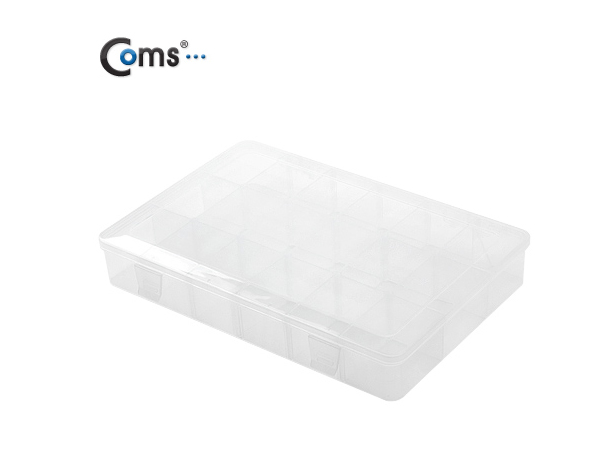 디바이스마트,공구함/작업대/엔클로저 > 공구함/부품함 > 다용도정리함(케이스),Coms,다용도 PVC 수납함 EKB-201 [IT179],18분배 / 28cmX18.5cmX4.5cm