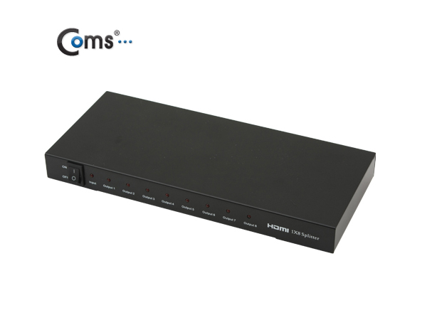 디바이스마트,컴퓨터/모바일/가전 > 네트워크/케이블/컨버터/IOT > KVM스위치/분배기/선택기 > 모니터 선택/분배/확장기,Coms,HDMI 분배기(1:8) [PV455],고화질 HDMI 영/음성 신호를 8개의 디스플레이 장치에 동시에 출력하는 장치