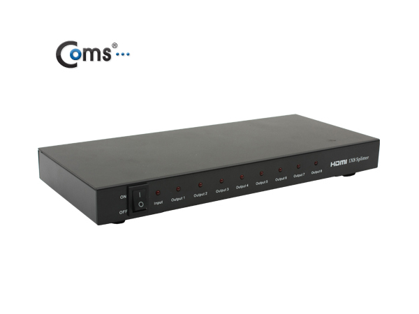 디바이스마트,컴퓨터/모바일/가전 > 네트워크/케이블/컨버터/IOT > KVM스위치/분배기/선택기 > 모니터 선택/분배/확장기,Coms,HDMI 분배기(1:8) [PV455],고화질 HDMI 영/음성 신호를 8개의 디스플레이 장치에 동시에 출력하는 장치