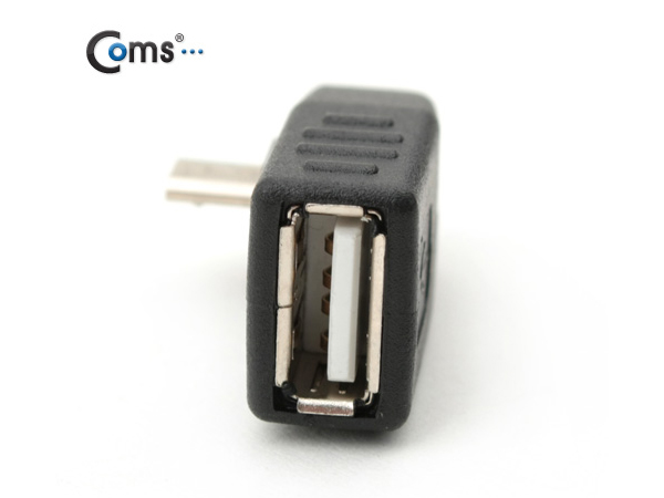 디바이스마트,컴퓨터/모바일/가전 > 스마트폰/스마트기기 > 케이블/젠더 > 젠더,Coms,USB 젠더 - Micro B(M)/A(F) [BE577],좌향 90도 꺽임형 연장 젠더