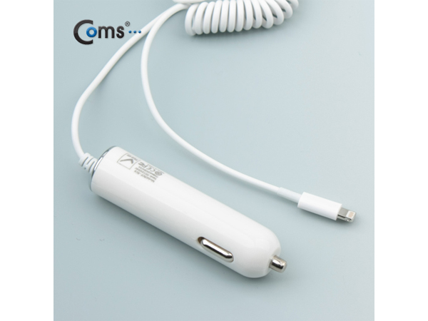 디바이스마트,사무/생활/서적 > 차량/생활/IOT > 차량내부용품 > 차량용 충전기,Coms,아이폰5 차량충전케이블 5V/1A [IT514],스프링 케이블 길이 : 30cm~최대 약 120cm