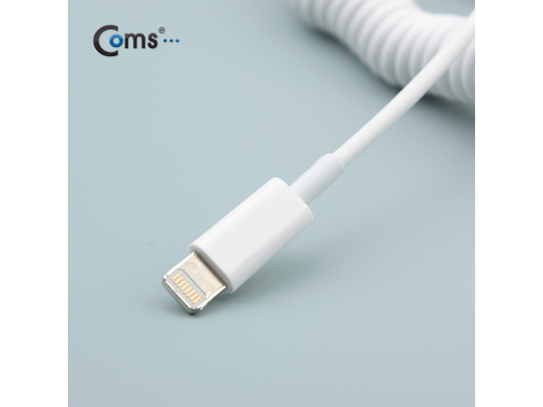 디바이스마트,사무/생활/서적 > 차량/생활/IOT > 차량내부용품 > 차량용 충전기,Coms,아이폰5 차량충전케이블 5V/1A [IT514],스프링 케이블 길이 : 30cm~최대 약 120cm