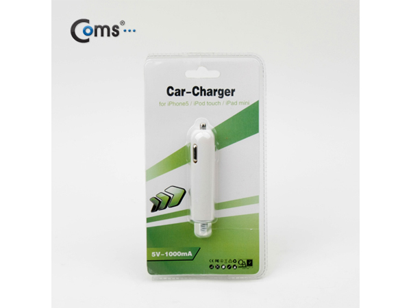 디바이스마트,사무/생활/서적 > 차량/생활/IOT > 차량내부용품 > 차량용 충전기,Coms,아이폰5 차량충전케이블 5V/1A [IT514],스프링 케이블 길이 : 30cm~최대 약 120cm