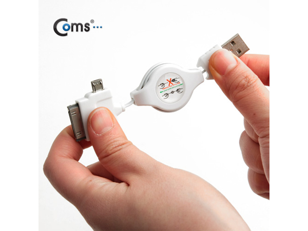 디바이스마트,컴퓨터/모바일/가전 > 스마트폰/스마트기기 > 케이블/젠더 > 애플 전용 케이블,Coms,아이폰 자동감김 케이블 [SP518],아이폰5/갤럭시 시리즈/옵티머스 시리즈/베가 시리즈 등 스마트폰 사용 가능 (MicroB/애플8P/30P )