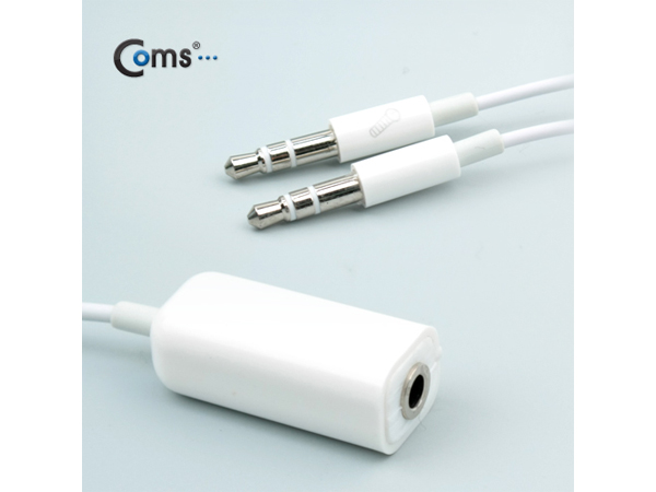 디바이스마트,컴퓨터/모바일/가전 > 스마트폰/스마트기기 > 케이블/젠더 > 애플 전용 케이블,Coms,아이폰 스테레오 Y형 케이블(마이크/이어폰) [IT542],스마트폰 이어폰,마이크 연장 케이블 / 3.5mm 암(Female) / 수(male)*2