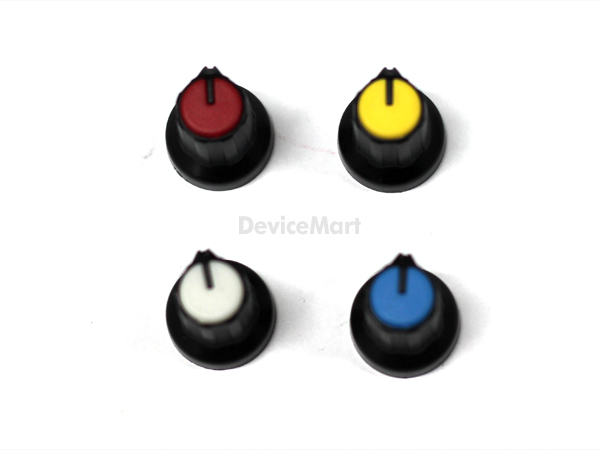 디바이스마트,스위치/부저/전기부품 > 지원부품 > 노브,ELECLOUD,RV 가변저항 노브(신형-1),15Ø 노브 가변저항 손잡이 / 신형 / 색상 : 노란색,녹색,흰색 / 구형 상품코드 : 15082882 (빨간색,파란색)