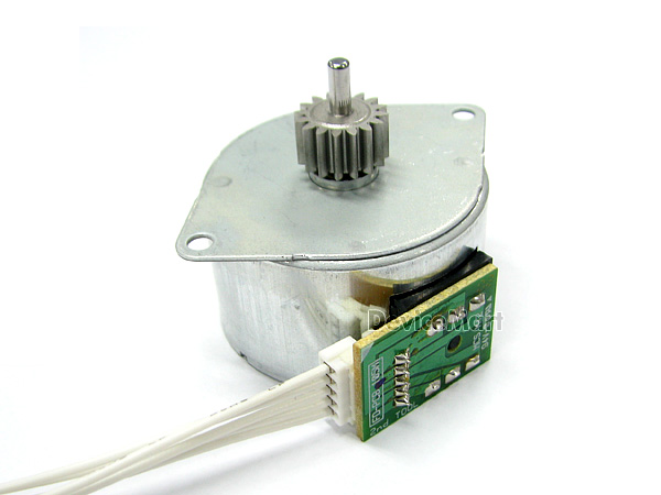 디바이스마트,기계/제어/로봇/모터 > 모터류 > 스텝모터 > 2상 바이폴라 스텝모터,Any Vendor,PM42SIA24D 2상 바이폴라 스텝 모터 (케이블 포함),바이폴라 스텝핑 모터, 피니언 기어 결합 상품 (기어 잇수 16, 모듈 0.75, 직경 13mm) ※ 케이블과 세트상품입니다.