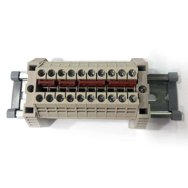 디바이스마트,커넥터/PCB > 터미널블럭 > DINKLE (Rail 산업용) > 4㎟ mini series,,DK4N SC [SET1] 회로보호 배전용 단자대 키트,DK4N 베이지컬러 10pcs DIN Rail Terminal Blocks, 10-22 AWG, 4mm², 30 Amp, 600 Volt