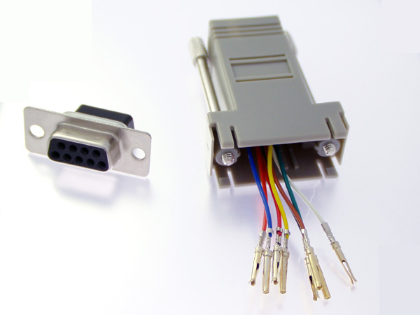 디바이스마트,커넥터/PCB > D-SUB 커넥터 > 조합형,Coms,조합 커넥터 (RJ45 F/DB9 F) - 콘솔 단자 연결 [K0757],D-Sub 커넥터 / 조합형 / RJ45 to D-Sub 커넥터 / FEMALE / 2열 / 9pin