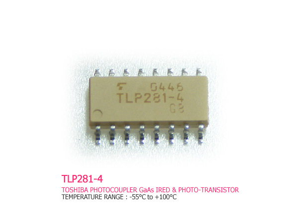 디바이스마트,센서 > 광센서 > 포토 커플러/인터럽터,TOSHIBA,TLP281-4,소형 포토커플러, Optocoupler DC-IN 4-CH Transistor DC-OUT 16-Pin SOP