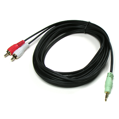 스테레오/RCA 2선 케이블 5m [AV0359]