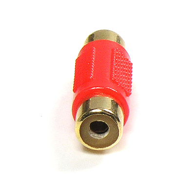 디바이스마트,케이블/전선 > 영상/음향 케이블 > 스테레오/RCA 케이블,Coms,RCA 연장 젠더 빨간색 - F/F 타입 [G0385],RCA 연장 젠더 / FEMALE - FEMALE / Red