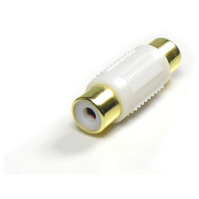 디바이스마트,케이블/전선 > 영상/음향 케이블 > 스테레오/RCA 케이블,Coms,RCA 연장 젠더 흰색 - F/F 타입 [G0386],RCA 연장 젠더 / FEMALE - FEMALE / White