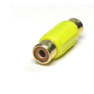 디바이스마트,케이블/전선 > 영상/음향 케이블 > 스테레오/RCA 케이블,Coms,RCA 연장 젠더 노란색 - F/F 타입 [G0387],RCA 연장 젠더 / FEMALE - FEMALE / Yellow