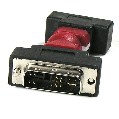 디바이스마트,케이블/전선 > 영상/음향 케이블 > HDMI/DVI 케이블,DCSCSI,DVI 젠더 - DVI(M)-VGA(F) 타입 [G1162],RGB(VGA) D-sub 15핀 젠더 / DVI-I MALE - VGA FEMALE / 회전형