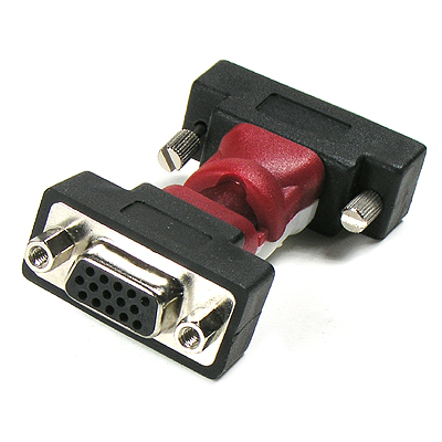 디바이스마트,케이블/전선 > 영상/음향 케이블 > HDMI/DVI 케이블,DCSCSI,DVI 젠더 - DVI(M)-VGA(F) 타입 [G1162],RGB(VGA) D-sub 15핀 젠더 / DVI-I MALE - VGA FEMALE / 회전형