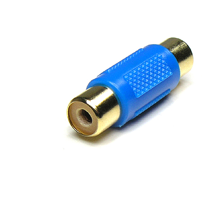 디바이스마트,케이블/전선 > 영상/음향 케이블 > 스테레오/RCA 케이블,Coms,RCA 연장 젠더 파란색 - F/F 타입 [G3683],RCA 연장 젠더 / FEMALE - FEMALE / Blue