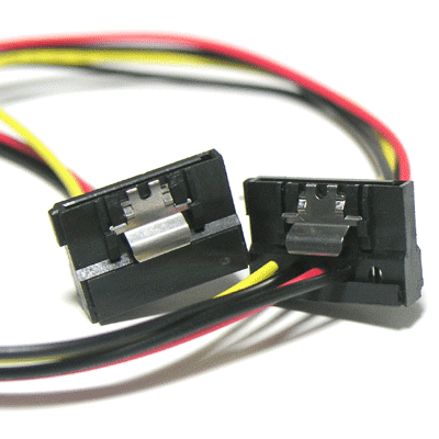 디바이스마트,케이블/전선 > PC/네트워크/통신 케이블 > SATA/HDD 케이블,Coms,[P1845] SATA 전원 케이블 - IDE -> SATA 2구 변환용 50Cm/ Latch 타입/ ㄱ자형 [VW040],IDE -> SATA 2구 변환용 / 길이 : 50cm / 색상 : 블랙 / Latch 타입 / 'ㄱ'자형