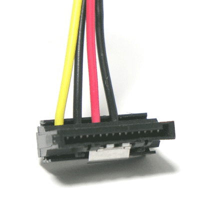 디바이스마트,케이블/전선 > PC/네트워크/통신 케이블 > SATA/HDD 케이블,Coms,[P1845] SATA 전원 케이블 - IDE -> SATA 2구 변환용 50Cm/ Latch 타입/ ㄱ자형 [VW040],IDE -> SATA 2구 변환용 / 길이 : 50cm / 색상 : 블랙 / Latch 타입 / 'ㄱ'자형