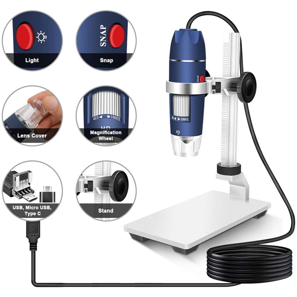 Jiusion HD 2MP USB Digital Microscope / 디바이스마트
