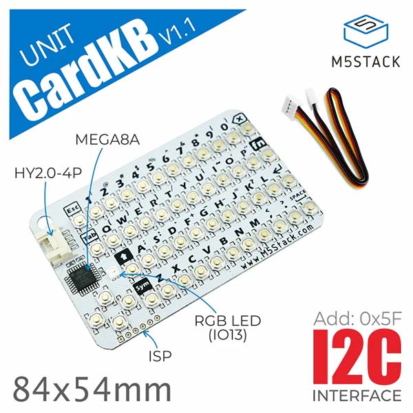 CardKB Mini Keyboard Programmable Unit V1.1 (MEGA8A) [U035-B] / 디바이스마트