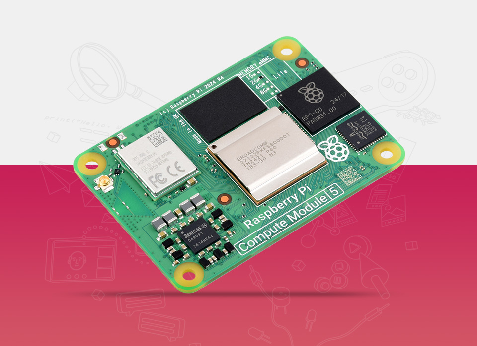 Compute Module 5 - CM5116064 (16GB RAM/64GB eMMC, Wireless