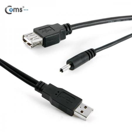 디바이스마트,케이블/전선 > USB 케이블 > 충전케이블(MM) > 멀티/기타규격 충전케이블,Coms,USB 전원 케이블(3.5) [C0320],USB A to DC 5V 3.5파이 전원 케이블 / 길이 : 1m / 색상 : 블랙