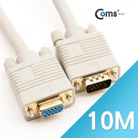 디바이스마트,케이블/전선 > 영상/음향 케이블 > D-SUB(RGB) 케이블,Coms,고급형 모니터 RGB 연장 케이블 10M [C0197],RGB 모니터 연장 케이블 / M-F 타입 / 길이 : 10M / 색상 : 베이지