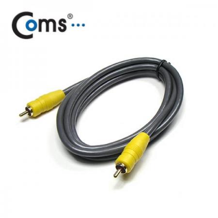 디바이스마트,케이블/전선 > 영상/음향 케이블 > 스테레오/RCA 케이블,Coms,RCA 1선 케이블 1.5M (Coaxial) [AV1617],RCA 케이블 / M-M 타입 / 길이 : 1.5M / 색상 : 블랙