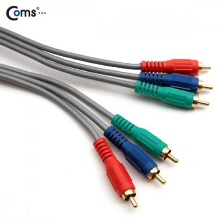디바이스마트,케이블/전선 > 영상/음향 케이블 > 컴퍼넌트 케이블,Coms,DVD 컴포넌트 3선 케이블 5M [AV1654],DVD 3선 컴퍼넌트 케이블 / M-M 타입 / 길이 : 5M / 색상 : 블랙