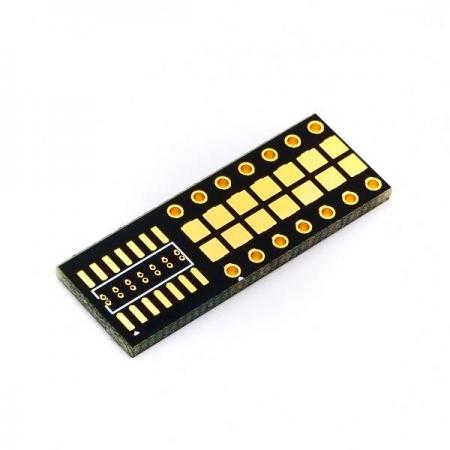 디바이스마트,커넥터/PCB > PCB기판/관련상품 > IC 변환기판 > SOP/TSOP 변환기판,NulSom Inc.,NS-SOP14 (SOP14 to DIP 변환보드),SOP14 타입을 브레드보드에 부착 할 수 있도록 2.54mm Pitch DIP 타입으로 변환해주는 변환용 기판