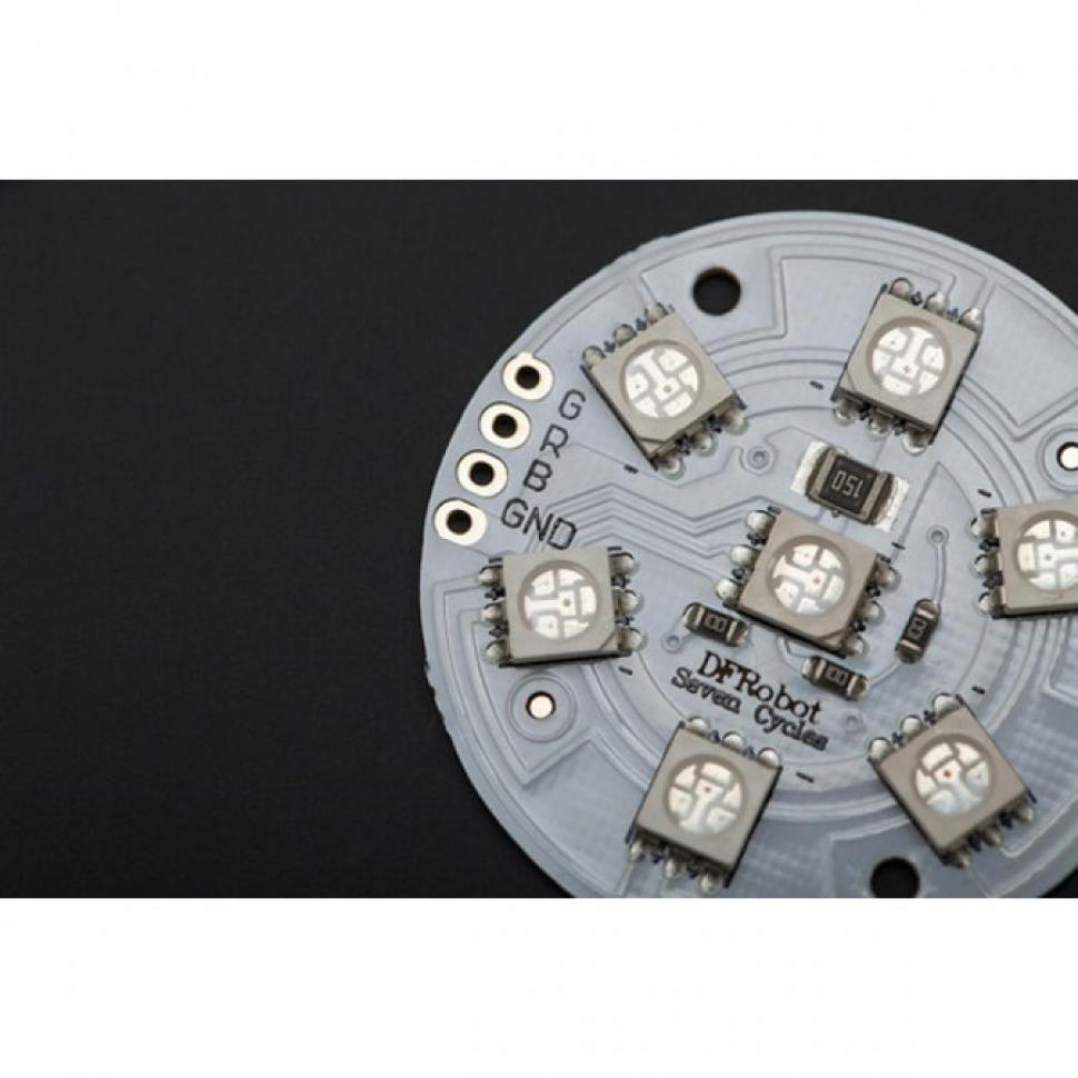 디바이스마트,LED/LCD > SMD LED(칩타입) > SMD LED 모듈,DFROBOT,Light Disc with 7 SMD RGB LED[DFR0106],전압 : 5V / 색상 : RGB