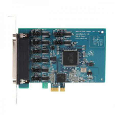 디바이스마트,컴퓨터/모바일/가전 > 네트워크/케이블/컨버터/IOT > 컨트롤러/확장카드 > 시리얼 확장카드,시스템베이스,Multi-8C/PCIe COMBO (케이블 포함),SB16C1052PCI를 장착한 시리얼 통신 카드입니다. PCI 버스 전용 UART로 세계 최대 크기의 256-바이트 사이즈를 가진 송수신 FIFO를 가졌으며, 통신 속도 921.6Kbps에서도 오버런을 발생시키지 않는 성능을 보유하고 있습니다.