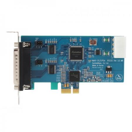 디바이스마트,컴퓨터/모바일/가전 > 네트워크/케이블/컨버터/IOT > 컨트롤러/확장카드 > 시리얼 확장카드,시스템베이스,Multi-2C/LPCIe RS232 (케이블 포함),SB16C1052PCI를 장착한 시리얼 통신 카드입니다. PCI 버스 전용 UART로 세계 최대 크기의 256-바이트 사이즈를 가진 송수신 FIFO를 가졌으며, 통신 속도 921.6Kbps에서도 오버런을 발생시키지 않는 성능을 보유하고 있습니다.