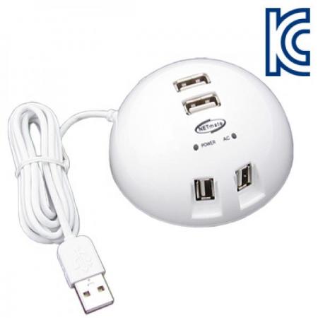 디바이스마트,컴퓨터/모바일/가전 > 네트워크/케이블/컨버터/IOT > 인터넷공유기/허브/랜카드 > USB허브/포트 확장 도킹스테이션,강원전자,NETmate HUB-260 (USB2.0 허브/7포트유전원) 화이트,유전원 USB 허브 / 7포트 / USB 2.0 / 미니돔디자인 / AC전원아답터포함