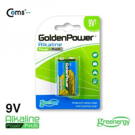 디바이스마트,전원/파워/배터리 > 배터리/배터리홀더 > 일회용건전지 > 9V 건전지(E형),골든파워,알카라인 9V 건전지 [GP506],제조사 : 골든파워 / E형 / 6LR61 / 전압 : 9V / 알카라인 Alkaline / 수량 : 1개 / 포장 : 카드형 포장