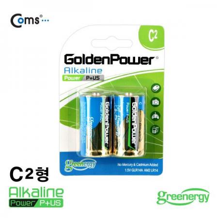 디바이스마트,전원/파워/배터리 > 배터리/배터리홀더 > 일회용건전지 > C형 건전지,골든파워,알카라인 건전지, C 타입,1.5V [GP504],제조사 : 골든파워 / C형 / LR14 / 전압 : 1.5V / 알카라인 Alkaline / 수량 : 2개 / 포장 : 카드형 포장