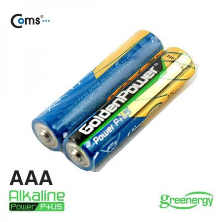 디바이스마트,전원/파워/배터리 > 배터리/배터리홀더 > 일회용건전지 > AAA형 건전지,골든파워,알카라인 건전지, AAA 사이즈,1.5V [GP500],제조사 : 골든파워 / AAA형 / LR03 / 전압 : 1.5V / 알카라인 Alkaline / 수량 : 2개 / 포장 : 벌크 포장