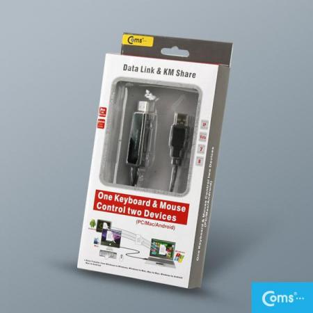 디바이스마트,컴퓨터/모바일/가전 > 스마트폰/스마트기기 > 케이블/젠더 > 기타 케이블,Coms,스마트 USB KM LINK 케이블 [WT485],1M / 데이터공유(윈도우/MAC/안드로이드) / 스마트폰과 PC, 2대의 PC를 하나의 키보드&마우스로 컨트롤